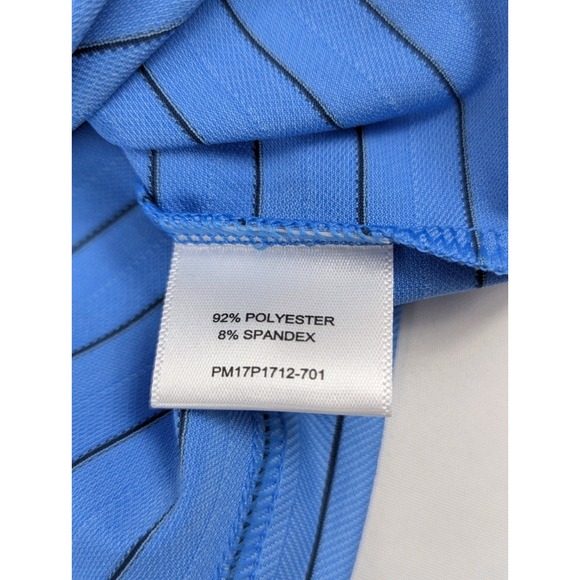 Peter Millar Masters tournament Polo Shirt Mens Medium Blue Stripe Performance - Picture 9 of 11